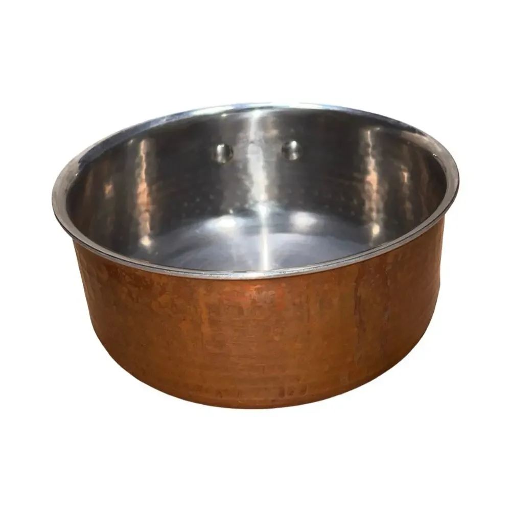 Lagostina Hammered Copper Clad Steel 2 Qt. / 1.9 L. Covered Pot
